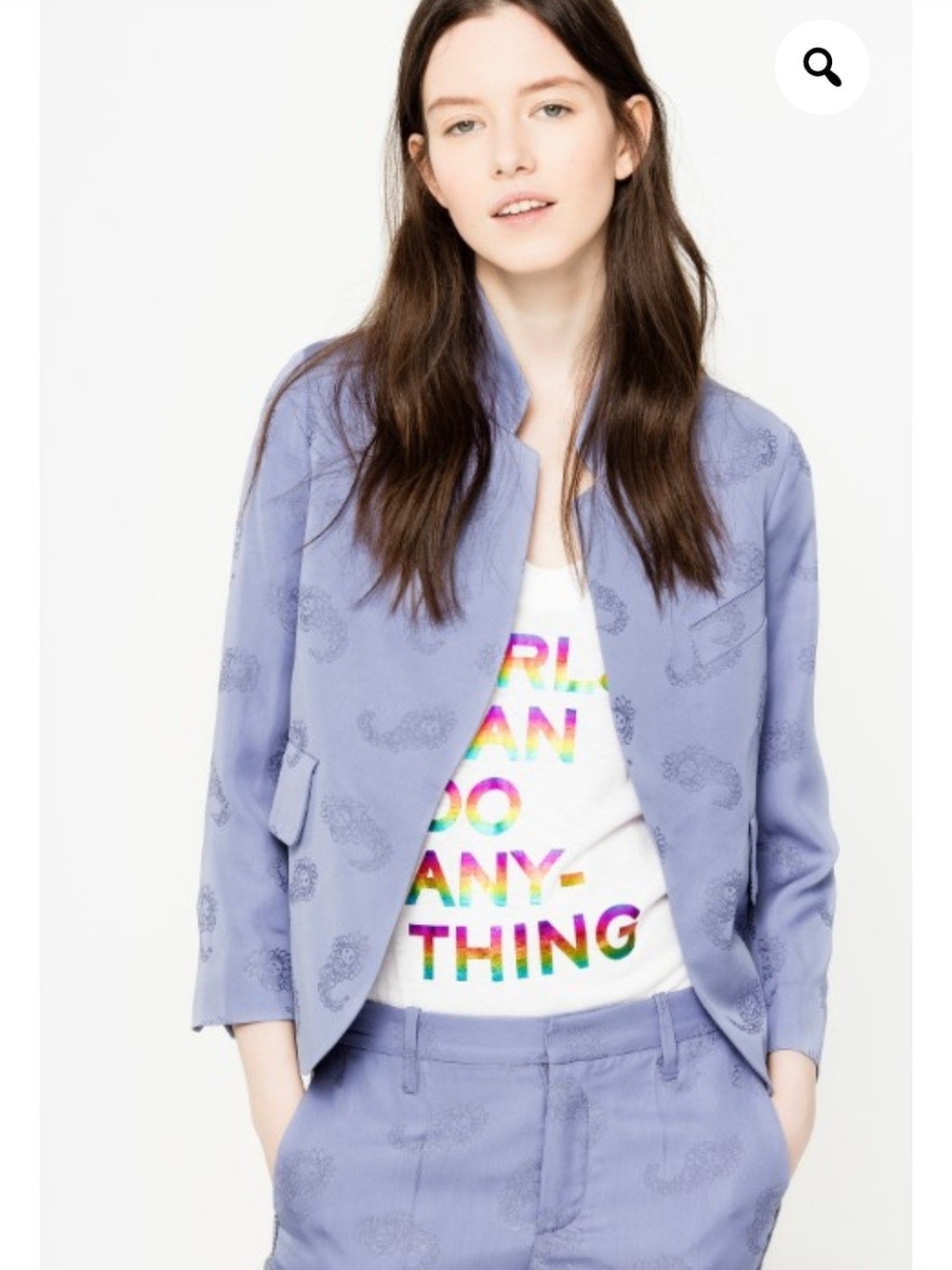 Zadig and Voltaire Pomelo Jac Paisley Jacket, Blue.
Zadig & Vol